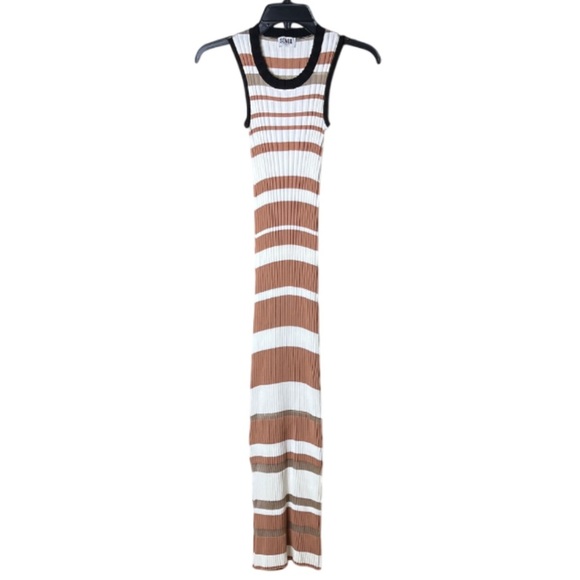 SONIA BY SONIA RYKIEL Elegant Sleeveless Striped Maxi Dress - XS - Picture 3 of 11